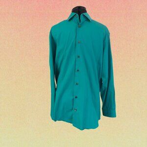 💙 14th & Union Teal Button-Down – Trim Fit, size Large 💙